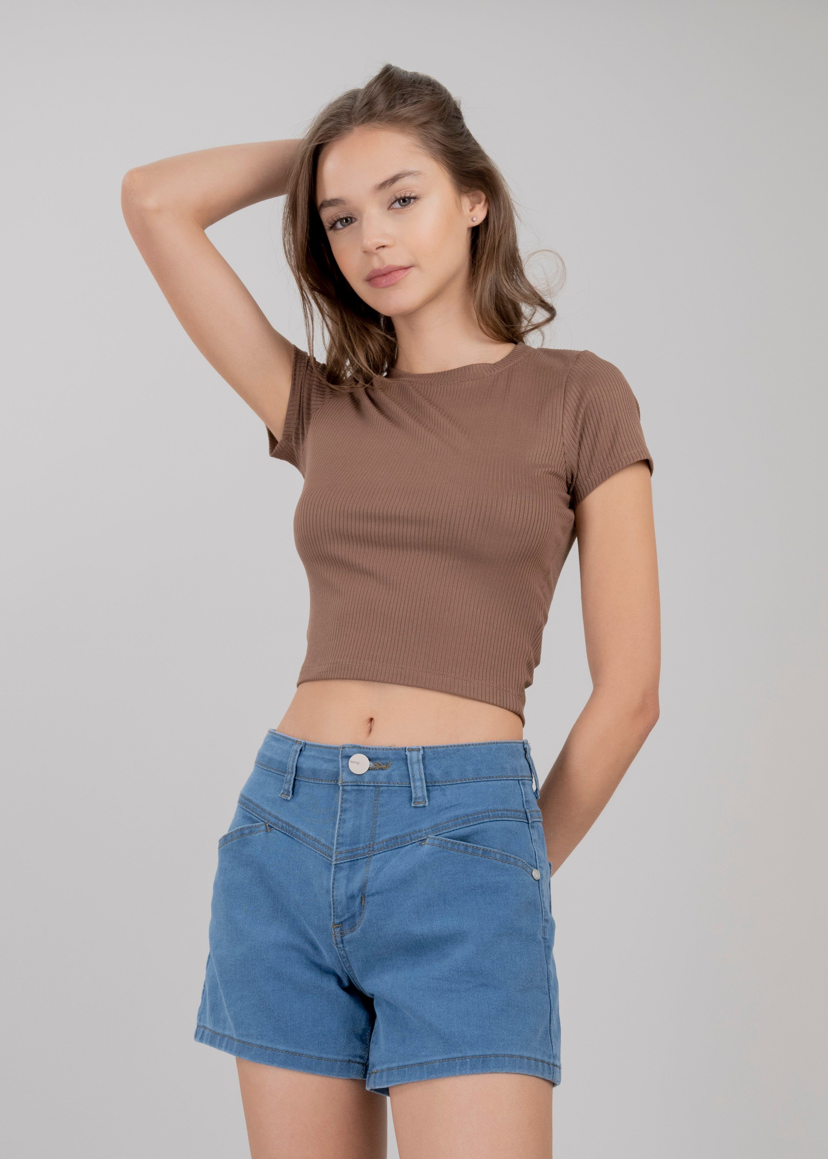 Top manga corta acanalado sold by Shasa