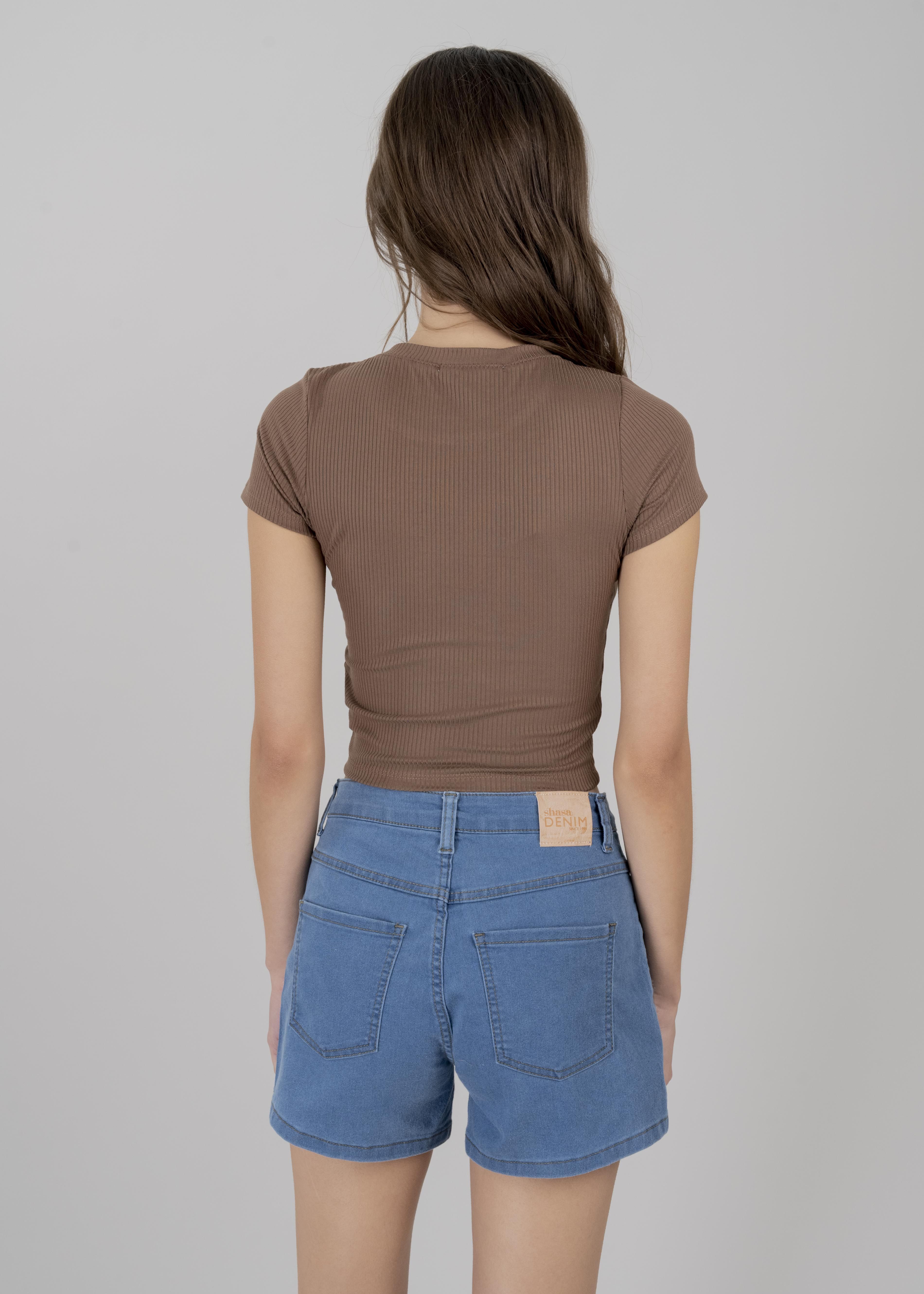 Top manga corta acanalado sold by Shasa product image thumbnail 4