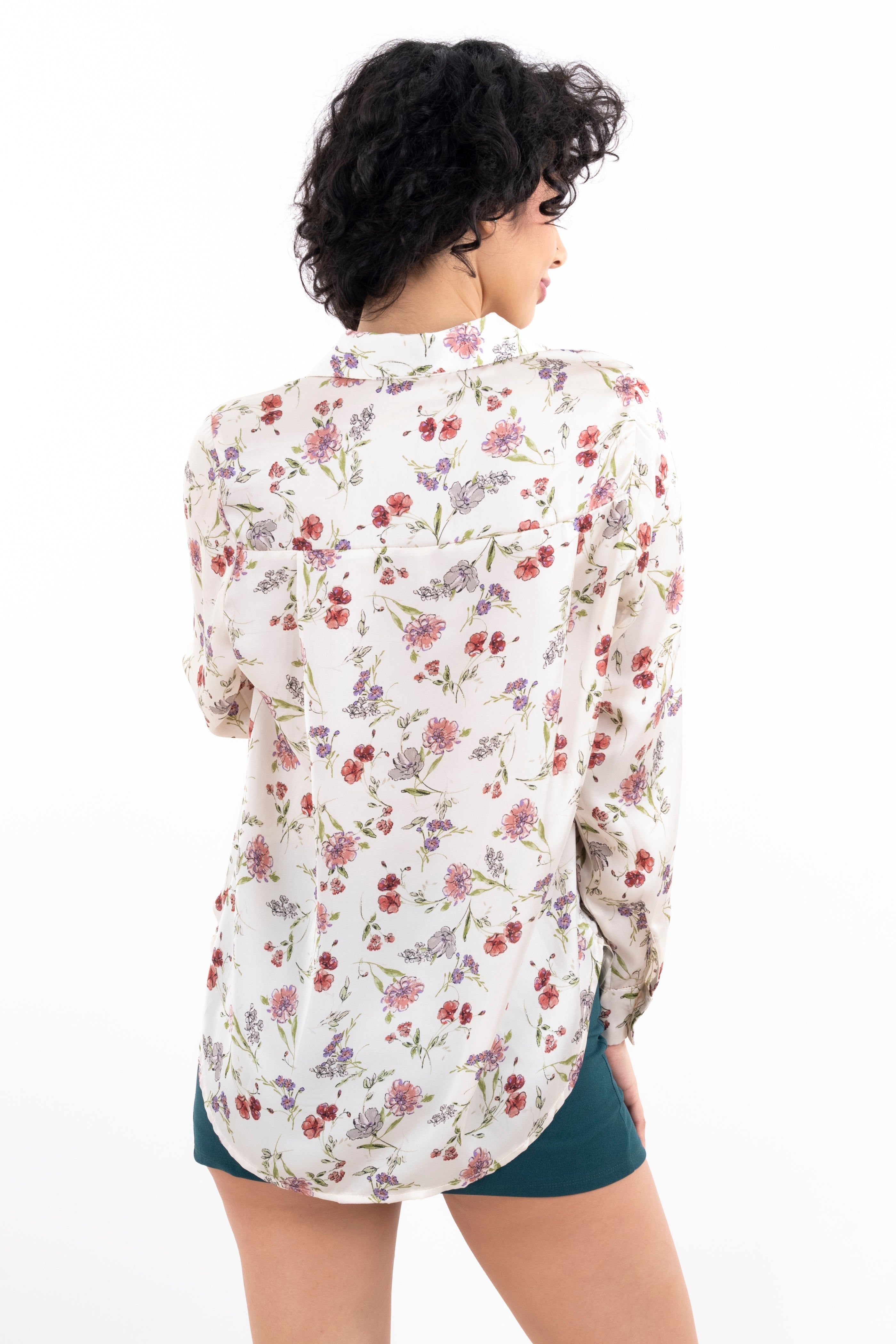 Camisa amplia estampado flores sold by Shasa product image thumbnail 4