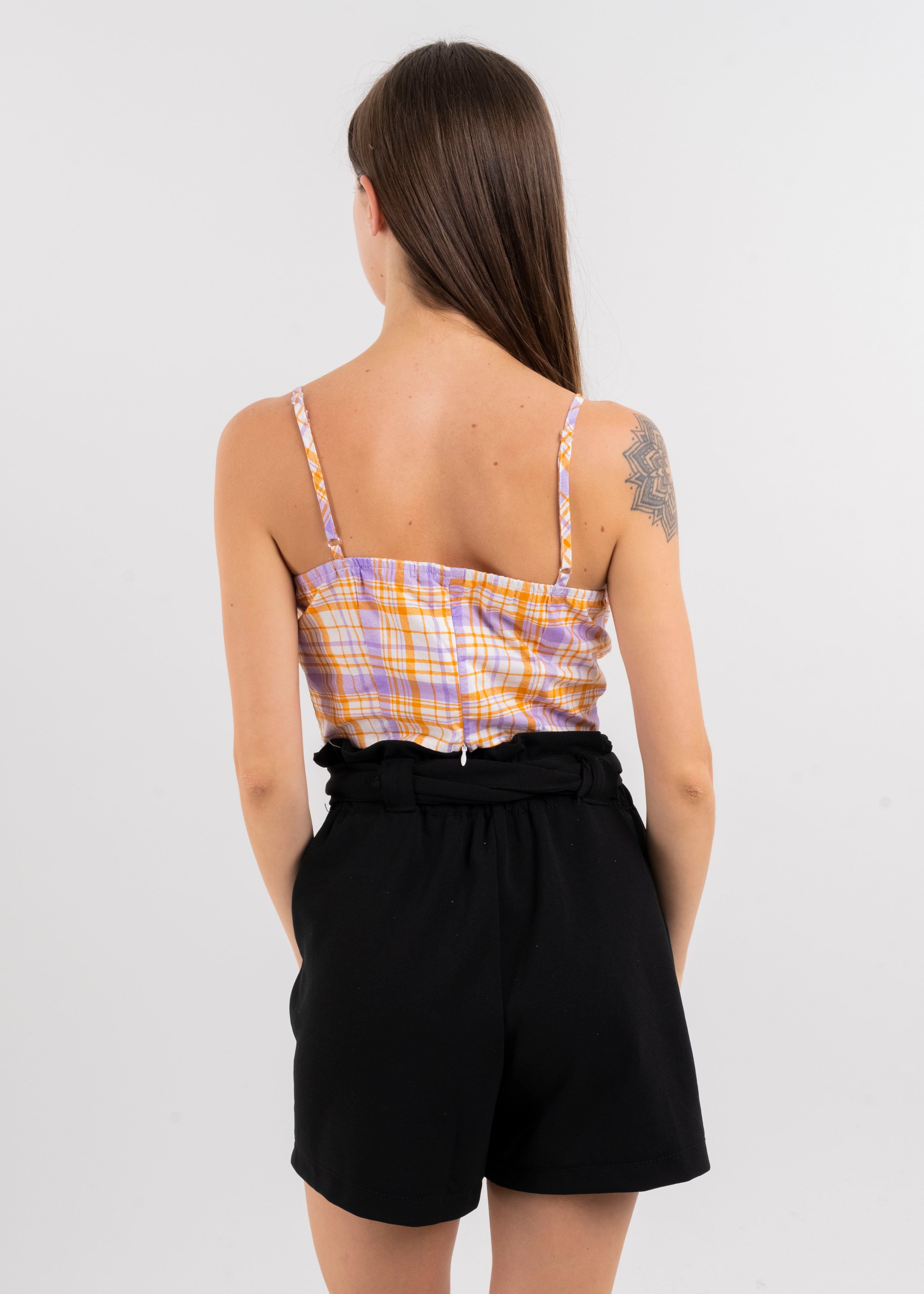 Top cruzado cuadros sold by Shasa product image thumbnail 4