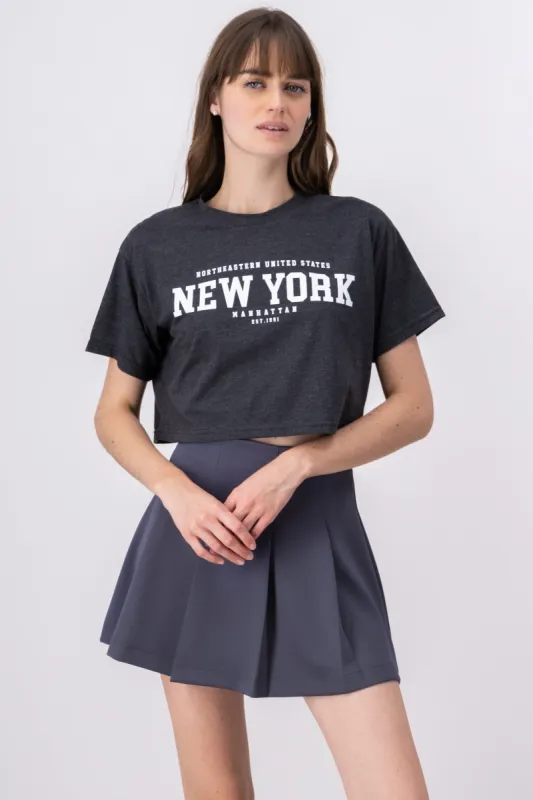 Top Crop Estampado New York sold by Shasa