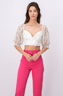 Top mangas mesh flores sold by Shasa