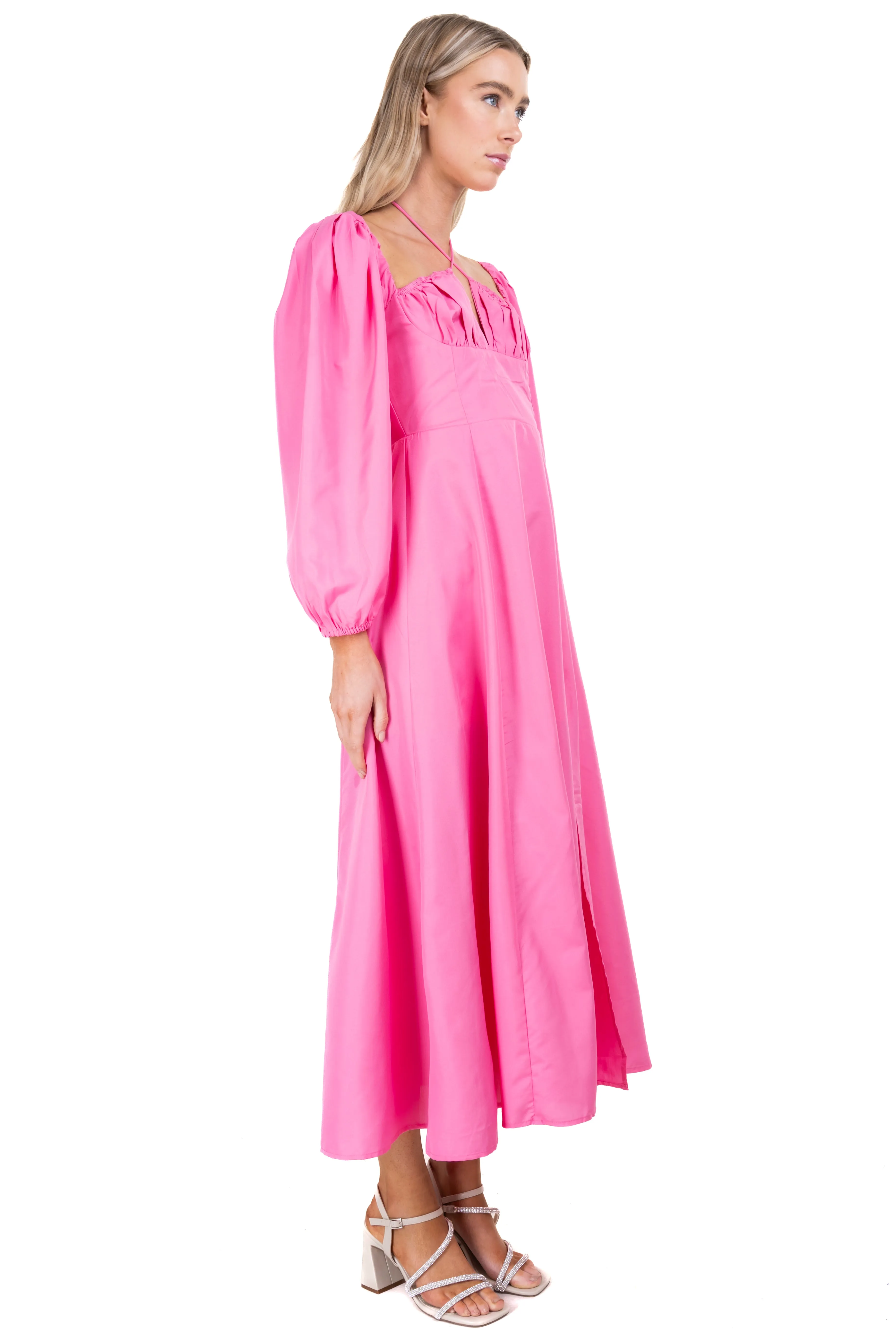 Vestido maxi de manga larga liso sold by Shasa product image thumbnail 3