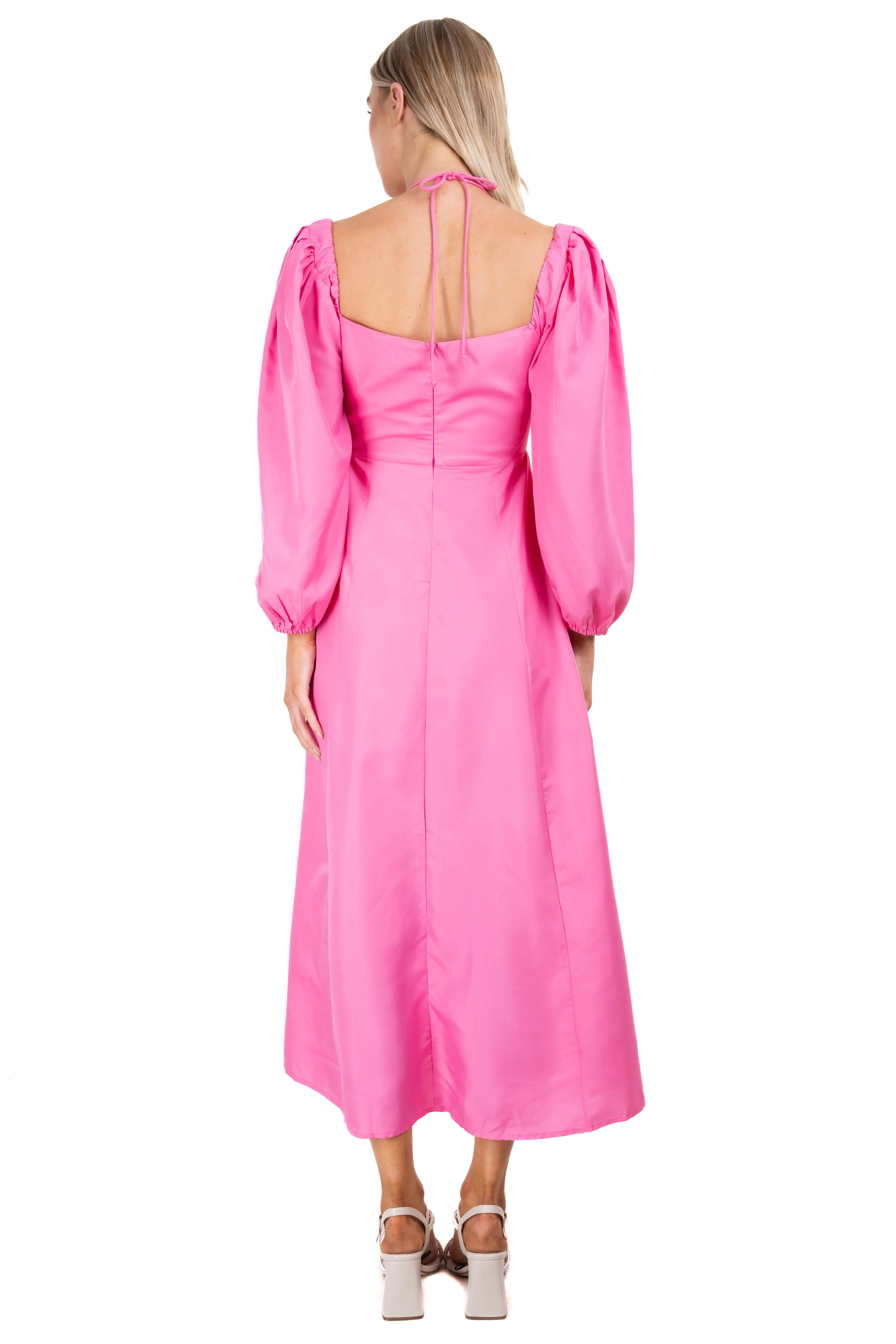 Vestido maxi de manga larga liso sold by Shasa product image thumbnail 4