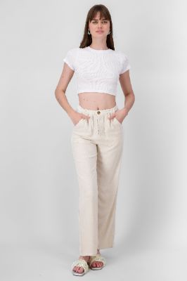 Pantalon lino bolsas grandes sold by Shasa