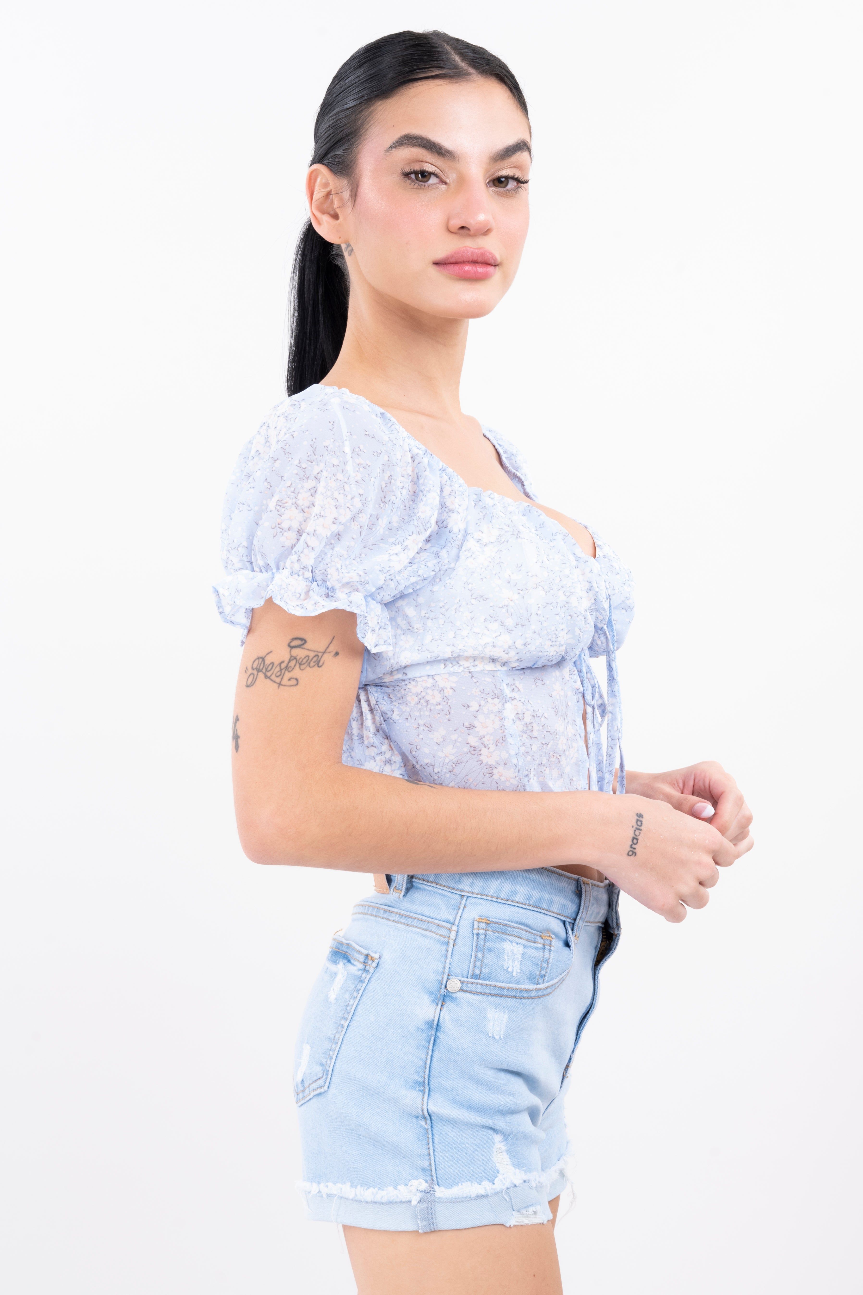 Top abierto cintas flores sold by Shasa product image thumbnail 3