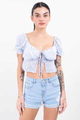 Top abierto cintas flores sold by Shasa