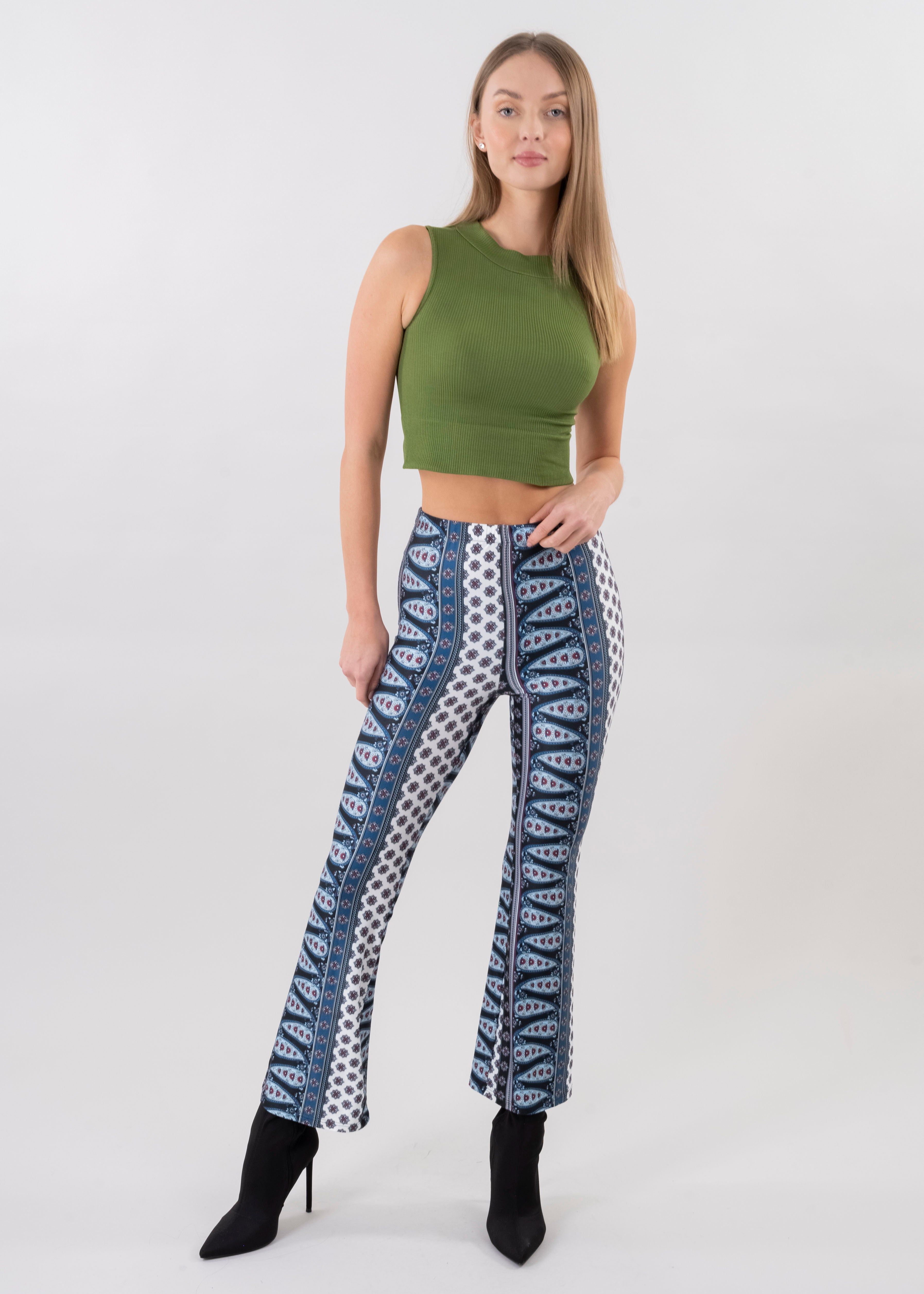 Pantalón flared cintura media patchwork sold by Shasa