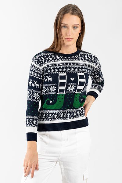 Suéter navideño botines duende sold by Shasa