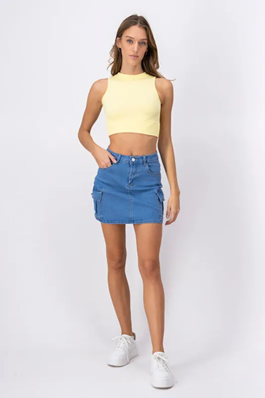 Mini Falda Denim Bolsas Cargo sold by Shasa