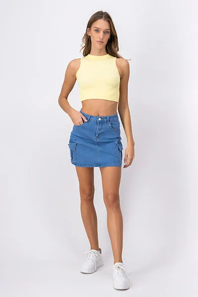 Mini Falda Denim Bolsas Cargo sold by Shasa