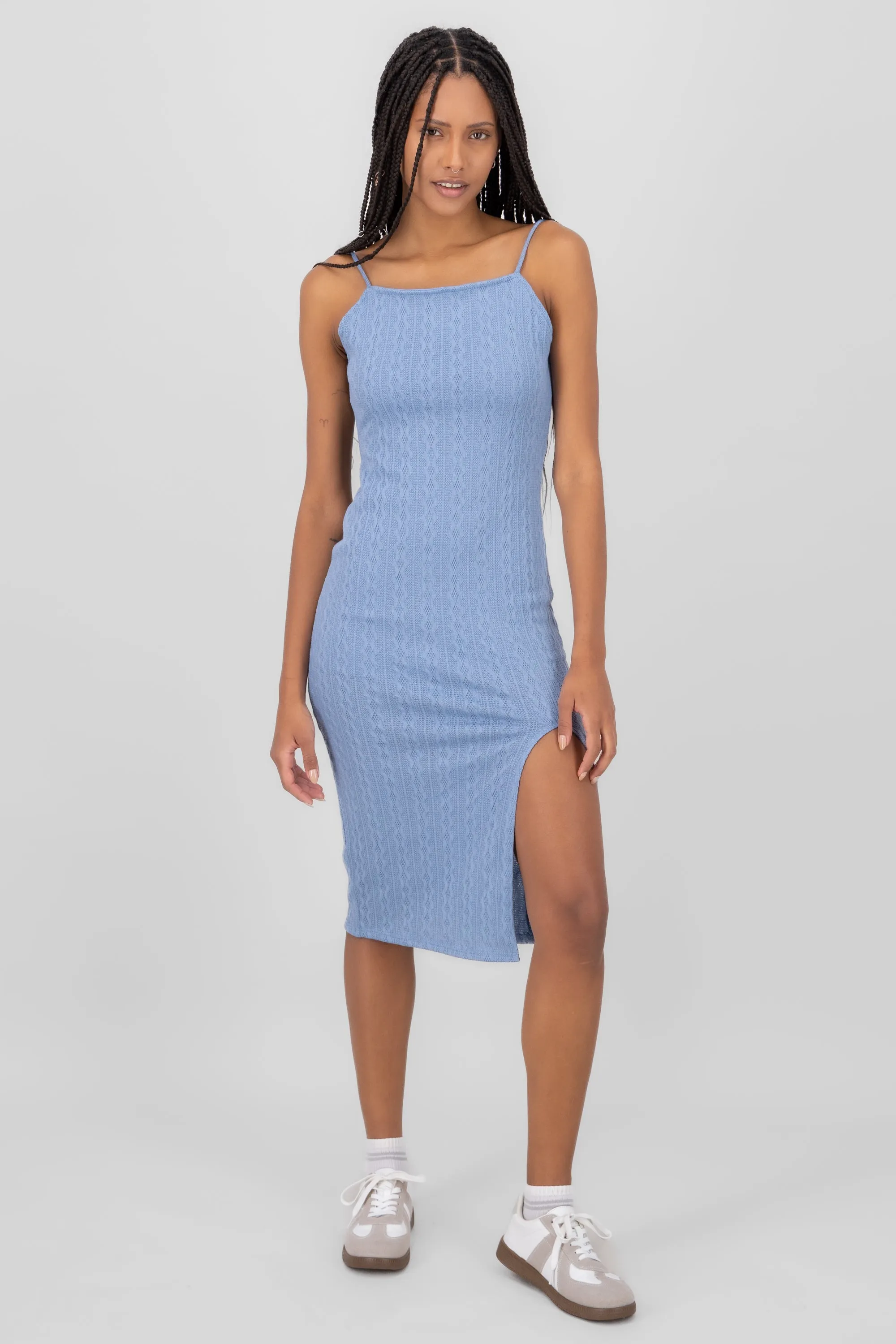 Vestido midi textura entretejida sold by Shasa product image thumbnail 2