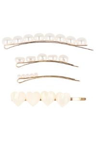 Set 4 pasadores perlas sold by Shasa