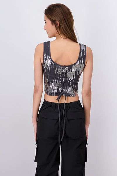 Top corset detalle lentejuelas sold by Shasa product image thumbnail 4