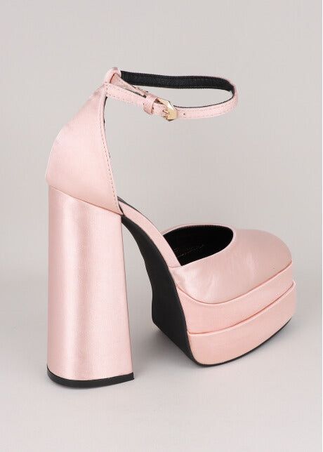 Tacón alto doble plataforma satín sold by Shasa product image thumbnail 4