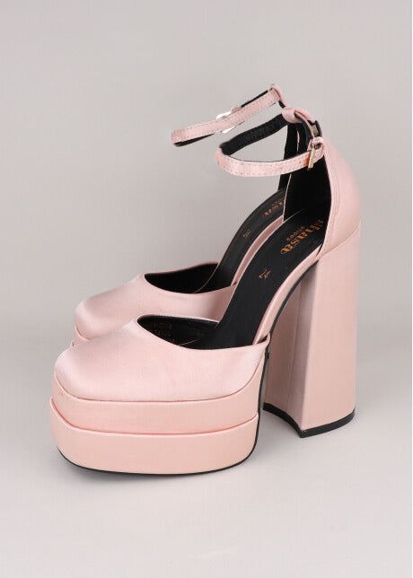 Tacón alto doble plataforma satín sold by Shasa product image thumbnail 3