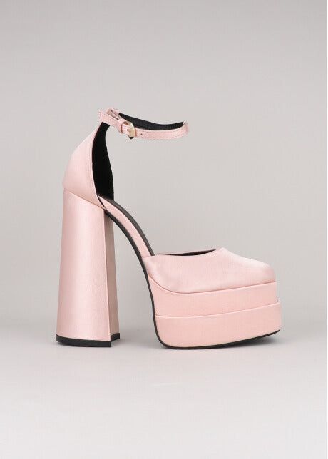 Tacón alto doble plataforma satín sold by Shasa product image thumbnail 5