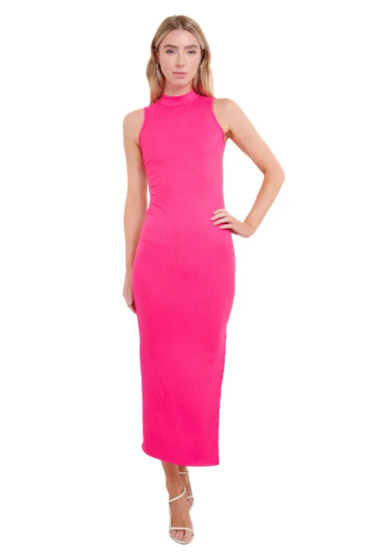 Vestido maxi acanalado abertura sold by Shasa