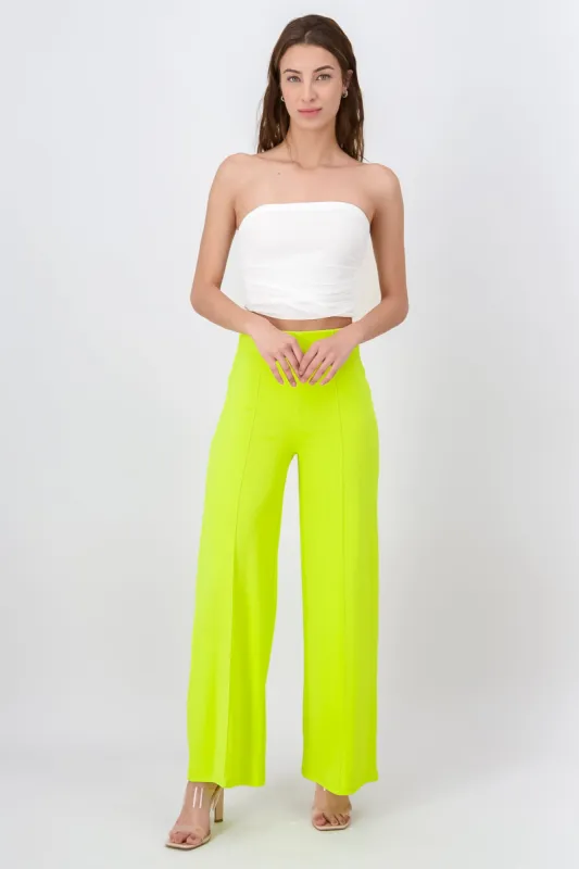 Pantalón Wide Leg Cintura Alta Costuras sold by Shasa