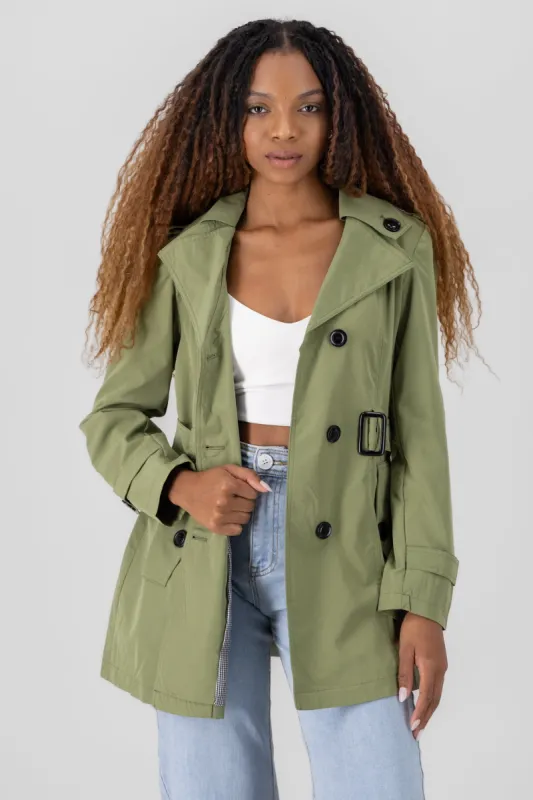 Gabardina cinturon gorro sold by Shasa