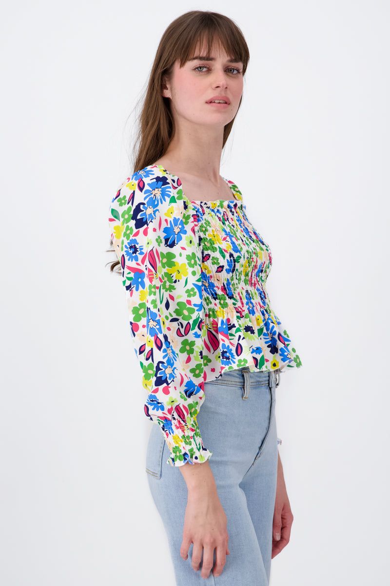 Blusa Manga Larga Abullonada Estampado Flores sold by Shasa product image thumbnail 3