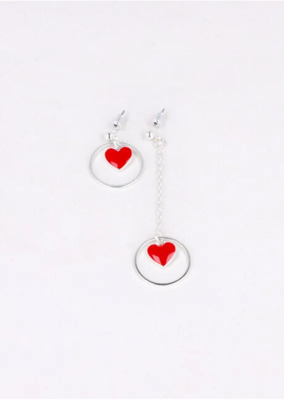 Aretes Asimetricos Corazon sold by Shasa