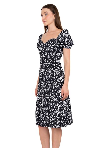 Vestido midi manga abullonada flores sold by Shasa product image thumbnail 3