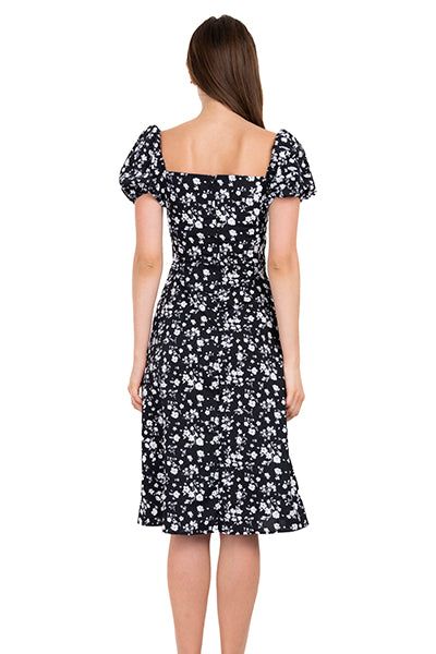 Vestido midi manga abullonada flores sold by Shasa product image thumbnail 4