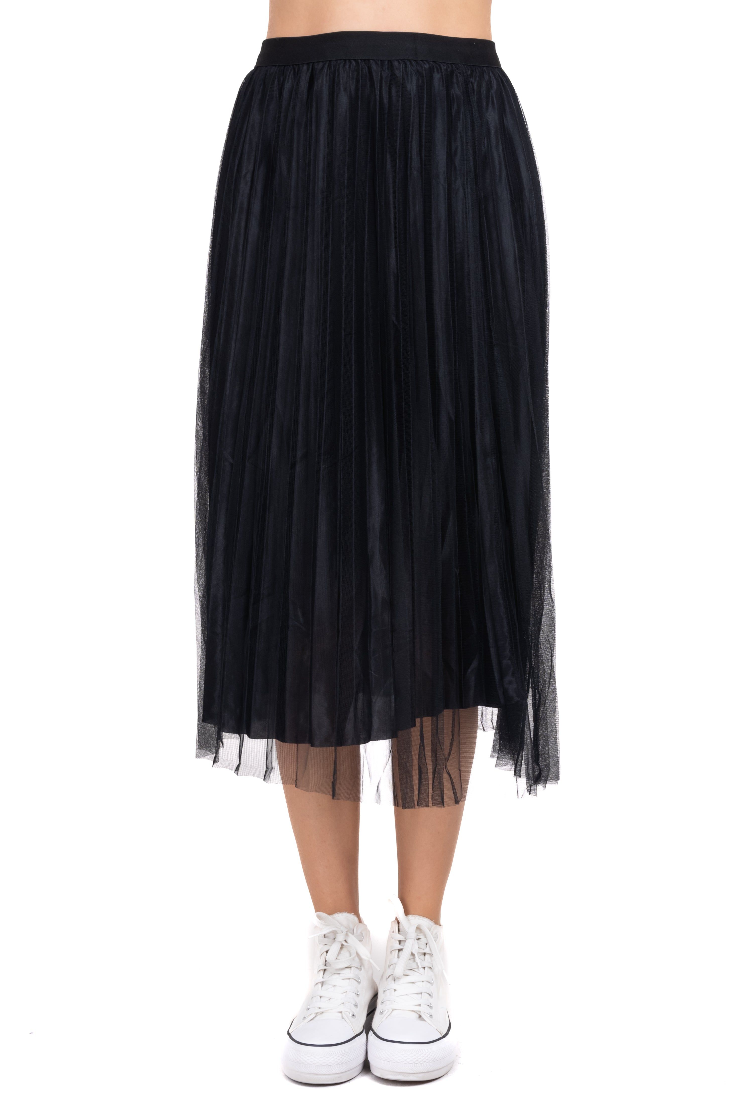 Falda Midi Plisada Mesh sold by Shasa