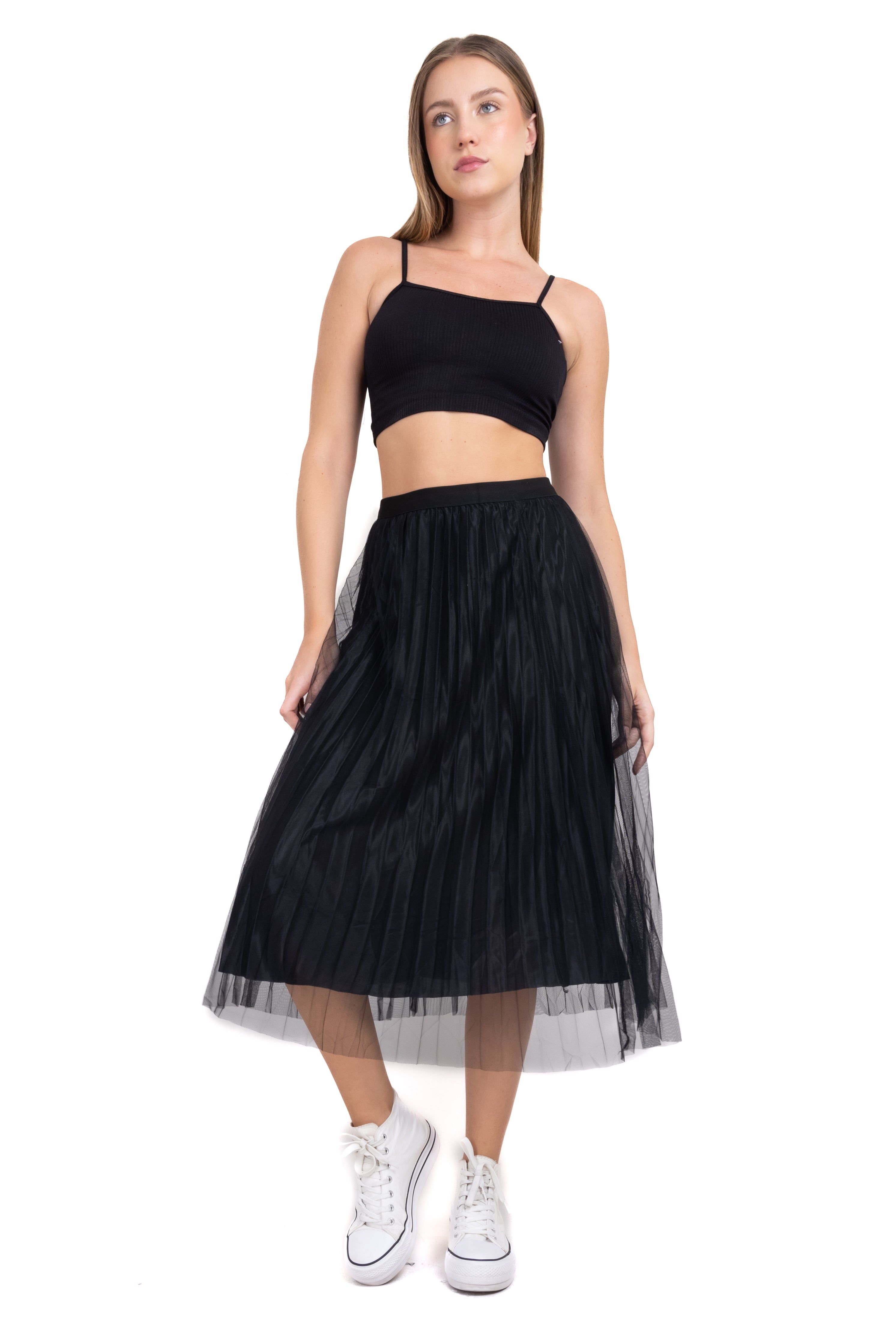 Falda Midi Plisada Mesh sold by Shasa product image thumbnail 2