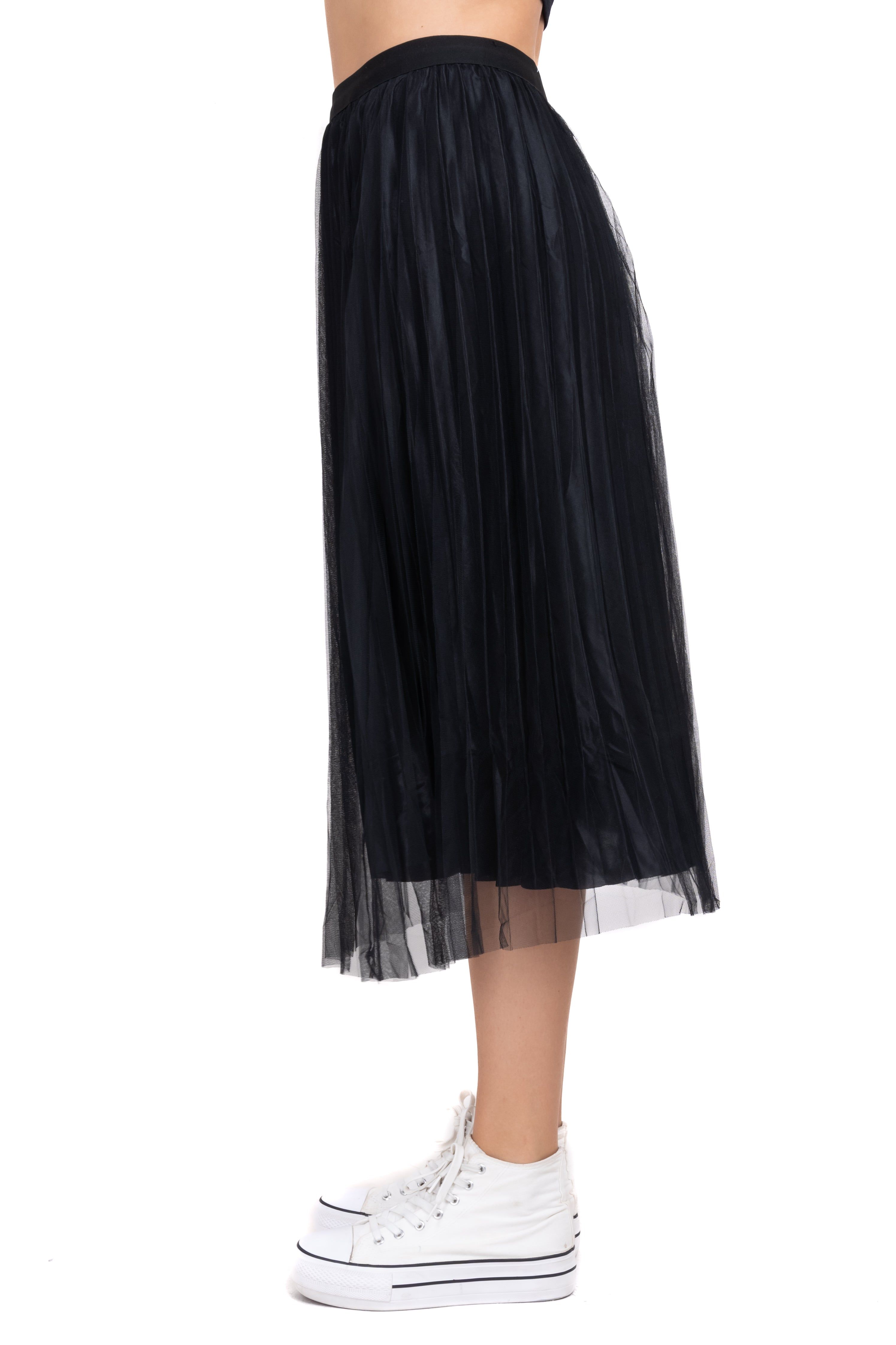 Falda Midi Plisada Mesh sold by Shasa product image thumbnail 3