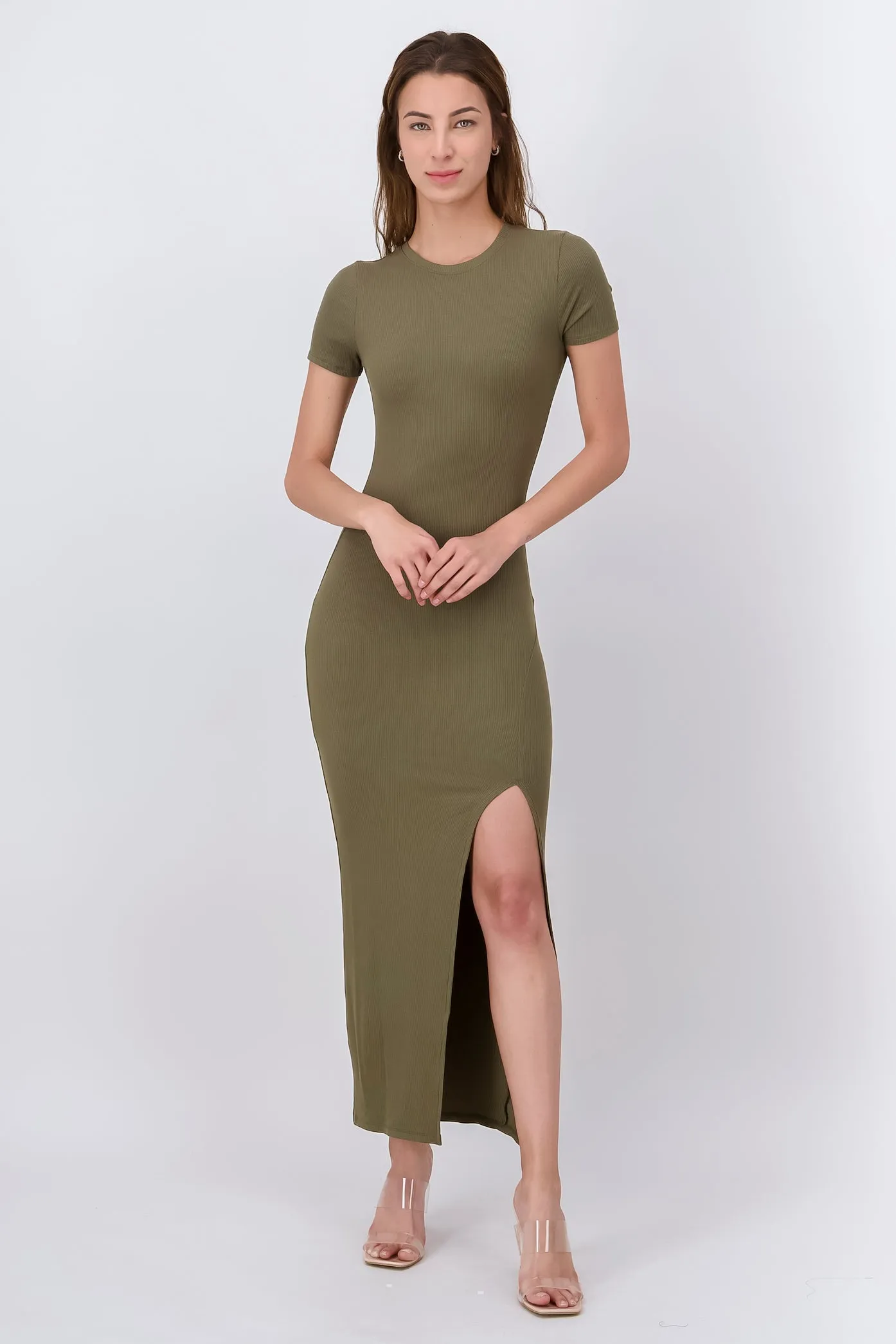 Vestido Maxi Manga Corta Abertura sold by Shasa product image thumbnail 2