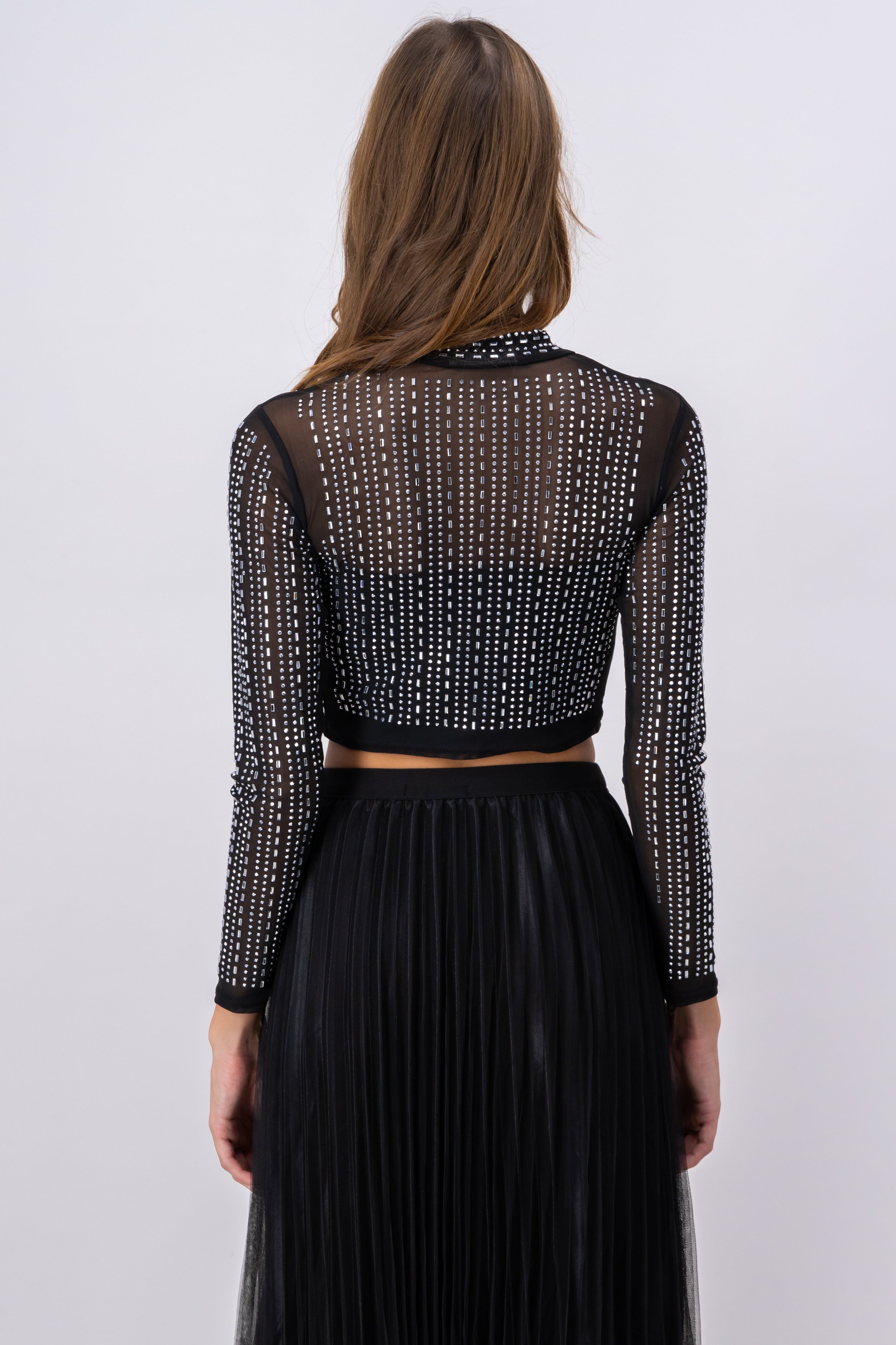 Top mesh manga larga pedrería sold by Shasa product image thumbnail 4