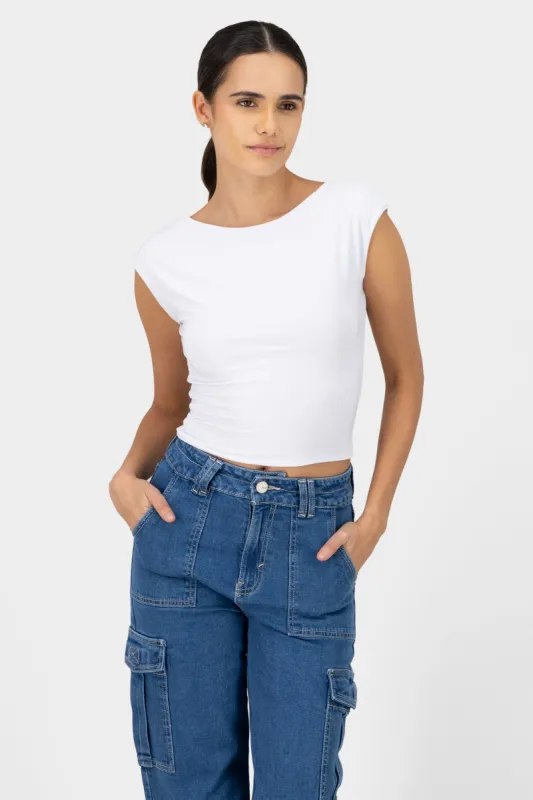 Top espalda descubierta doble tela sold by Shasa