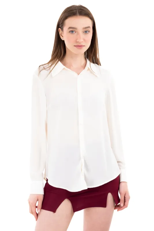 Camisa lisa manga larga sold by Shasa