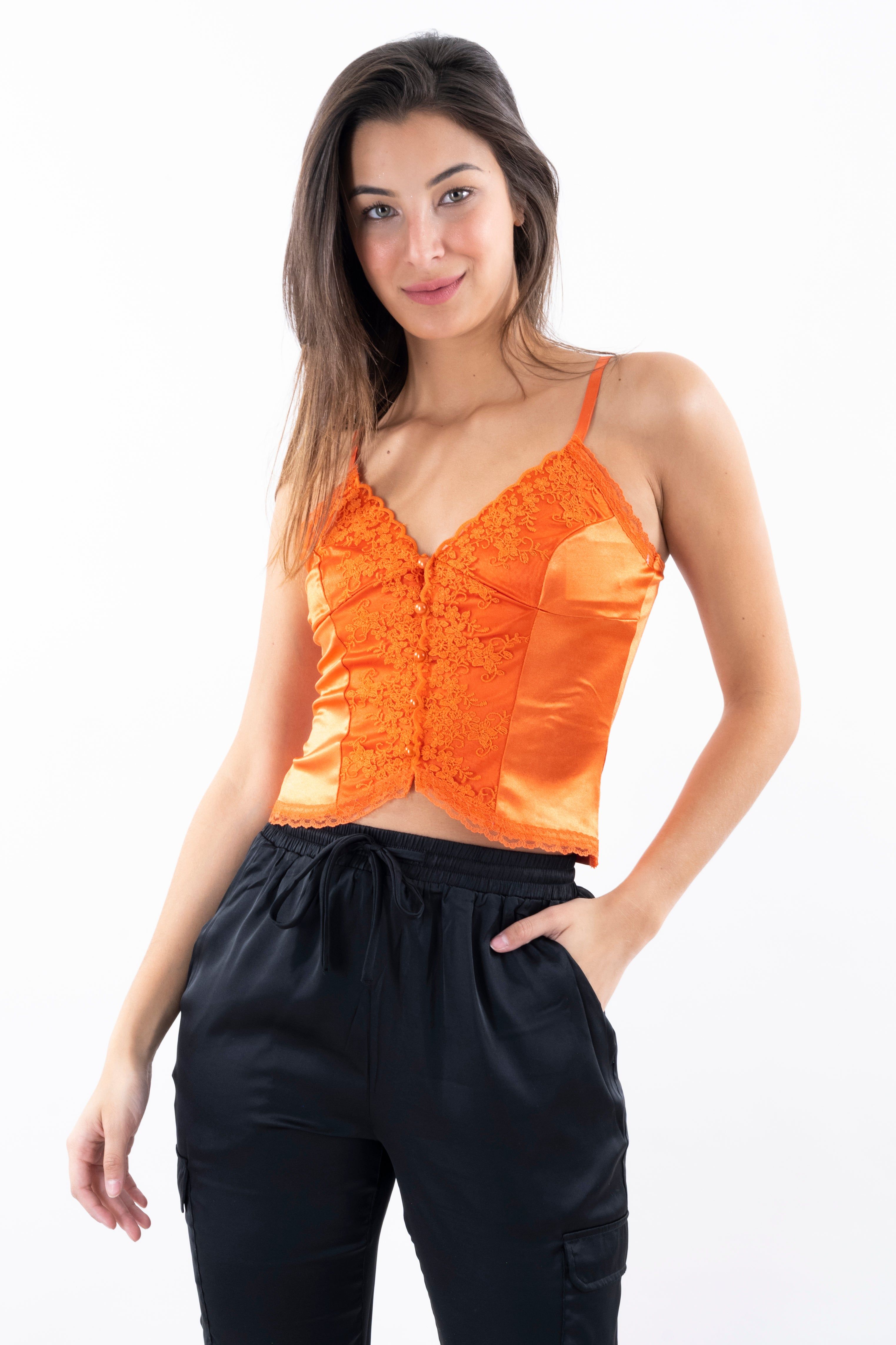 Top tirantes encaje satín botones sold by Shasa product image thumbnail 2