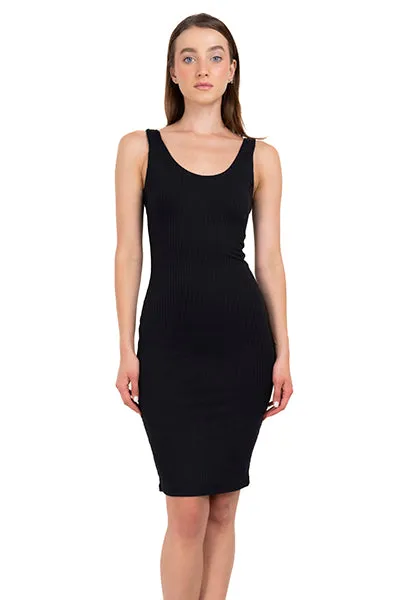 Vestido midi acanalado liso sold by Shasa