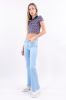 Jeans flare con corte en tobillos sold by Shasa
