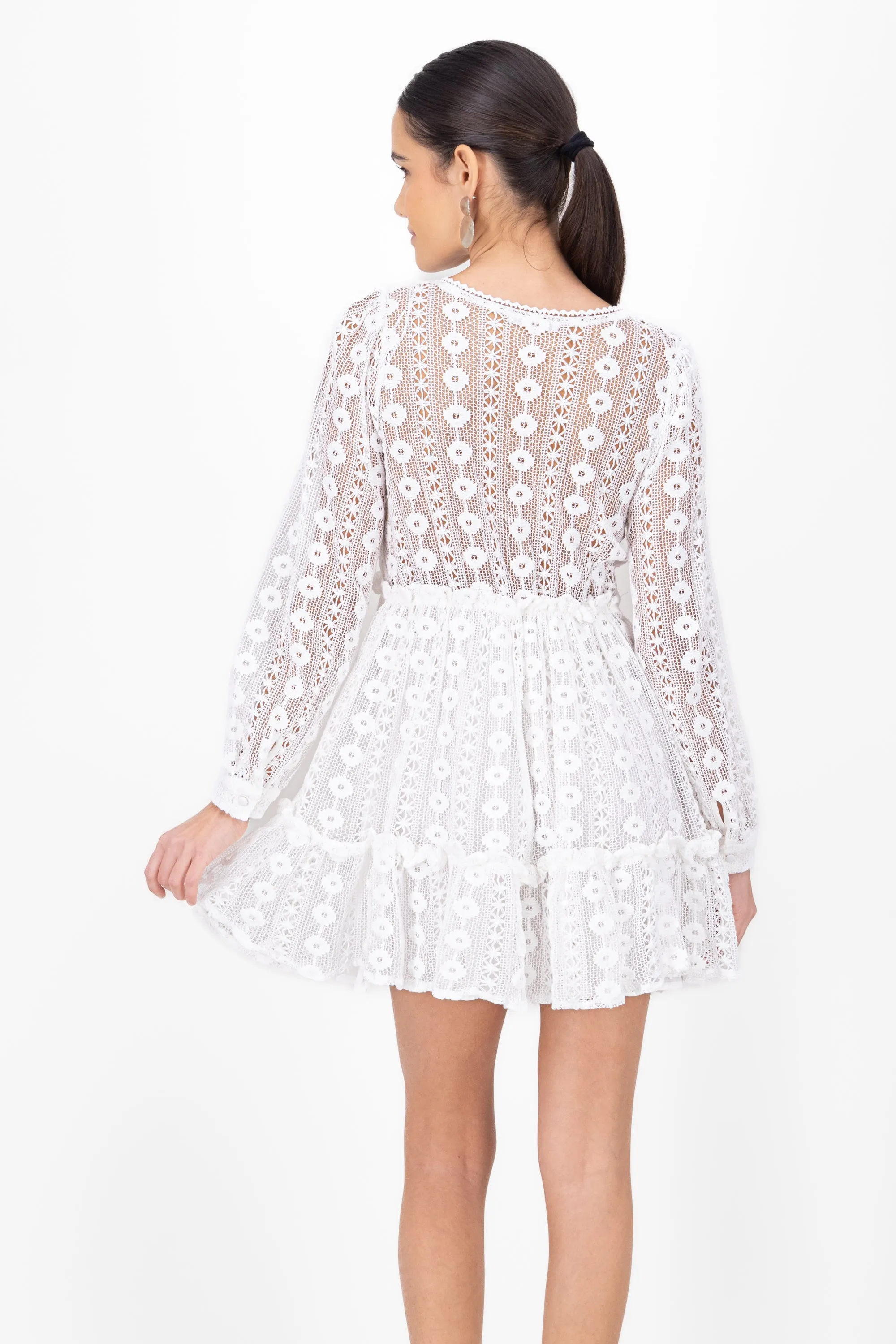 Vestido crochet con mini olanes manga larga sold by Shasa product image thumbnail 4
