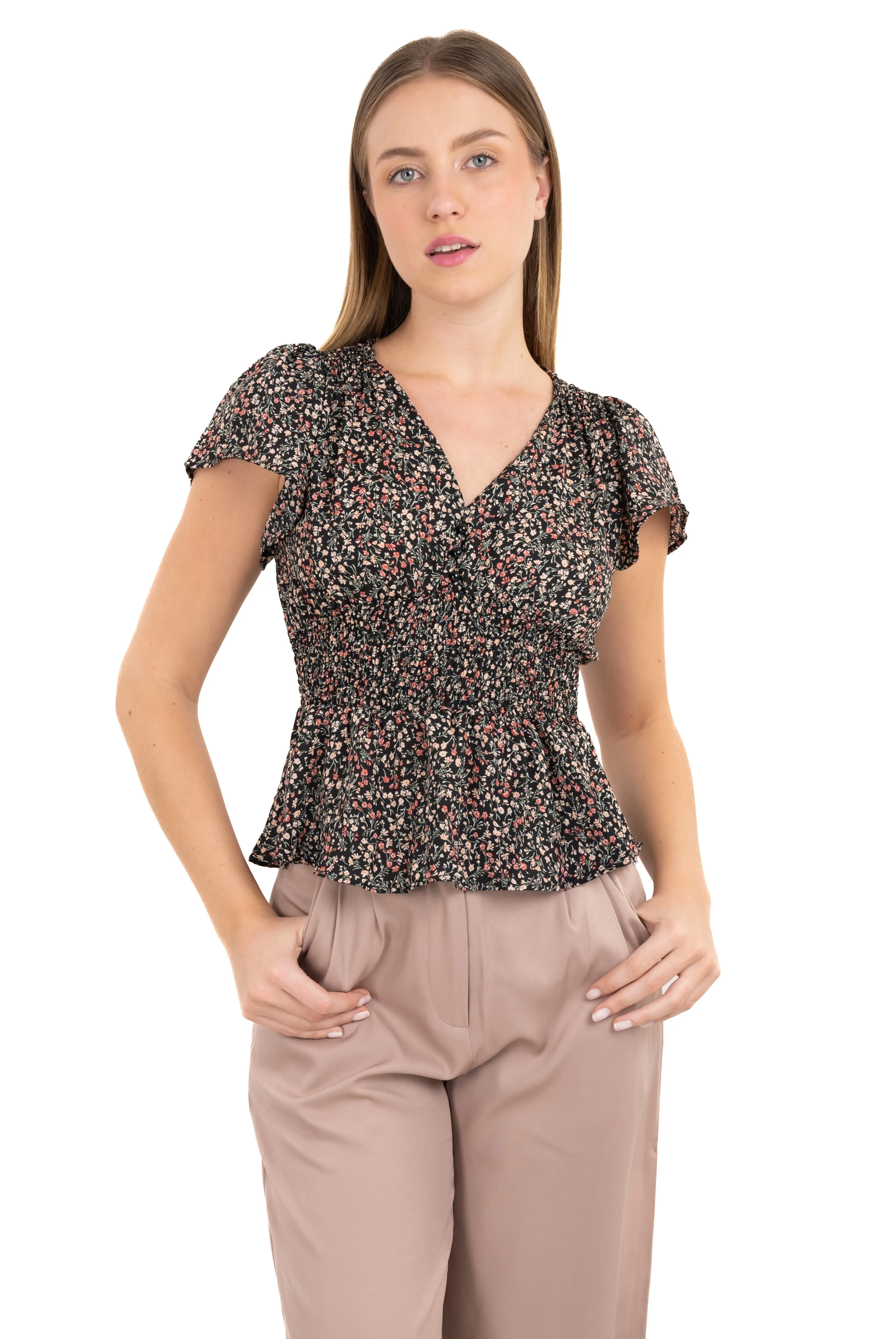 Blusa olanes botones flores sold by Shasa