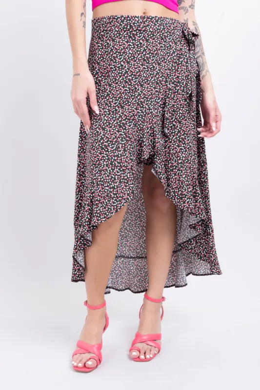 Falda midi estampado flores sold by Shasa
