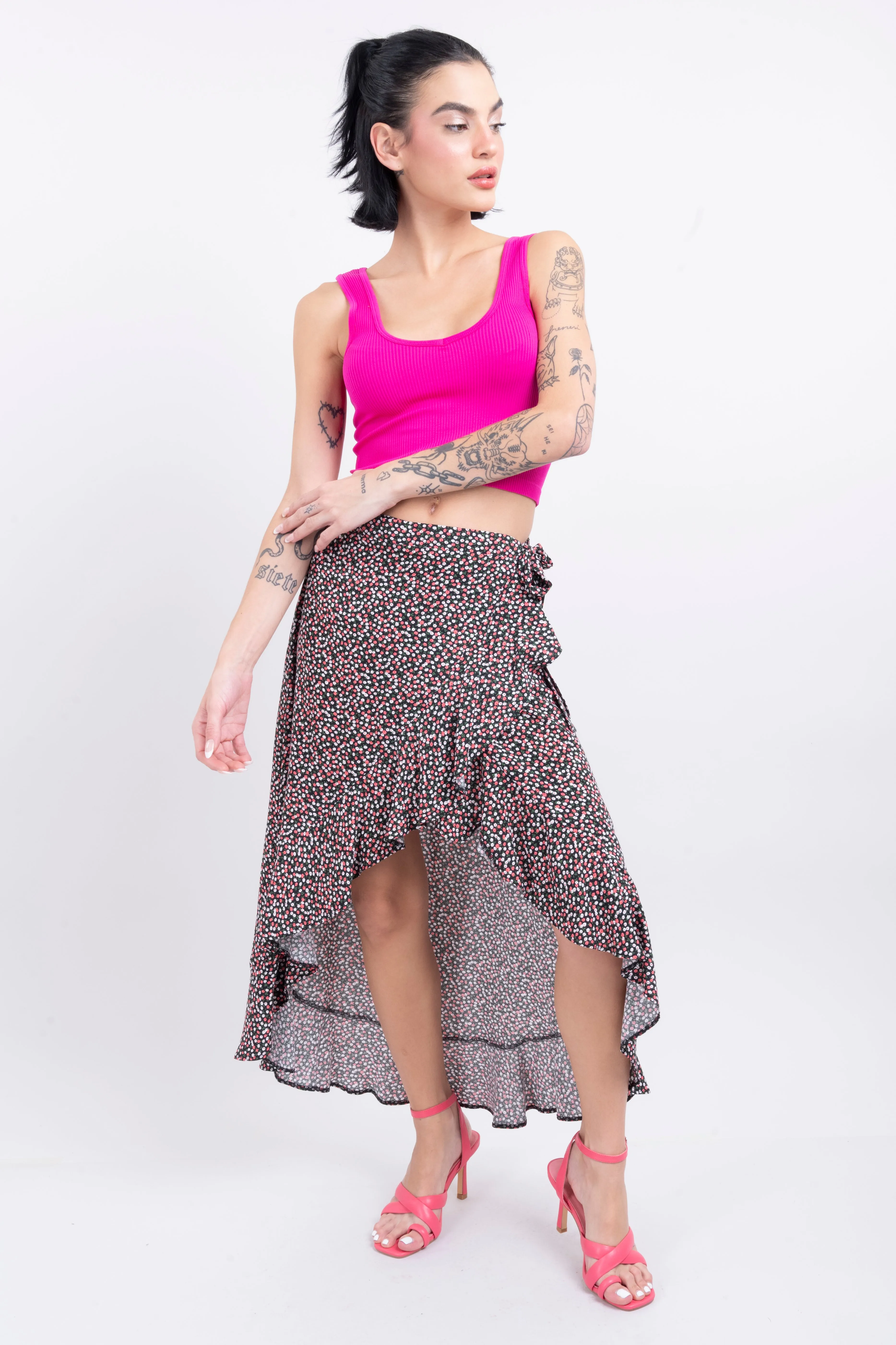 Falda midi estampado flores sold by Shasa product image thumbnail 2