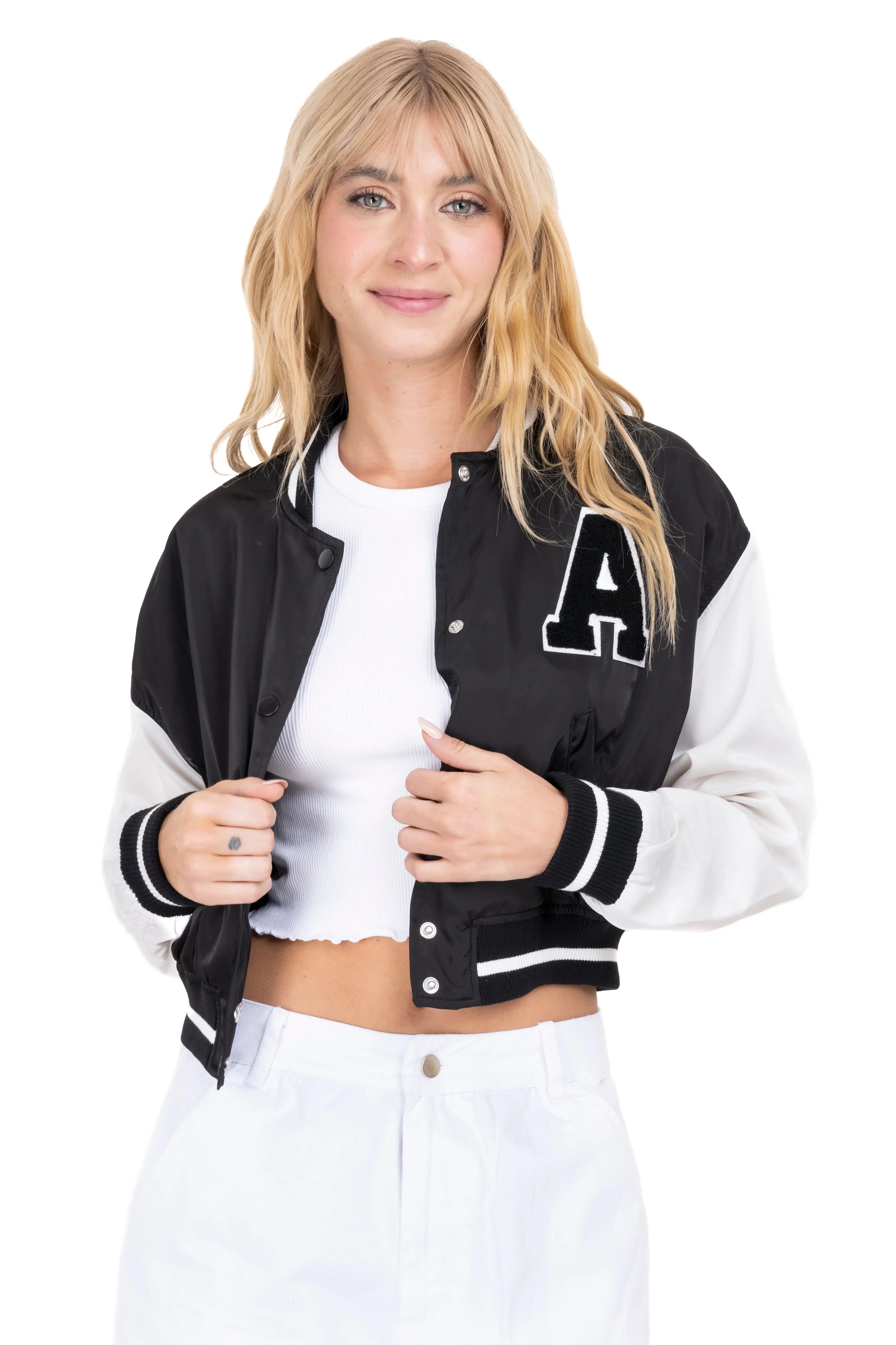 Bomber bicolor parche A sold by Shasa