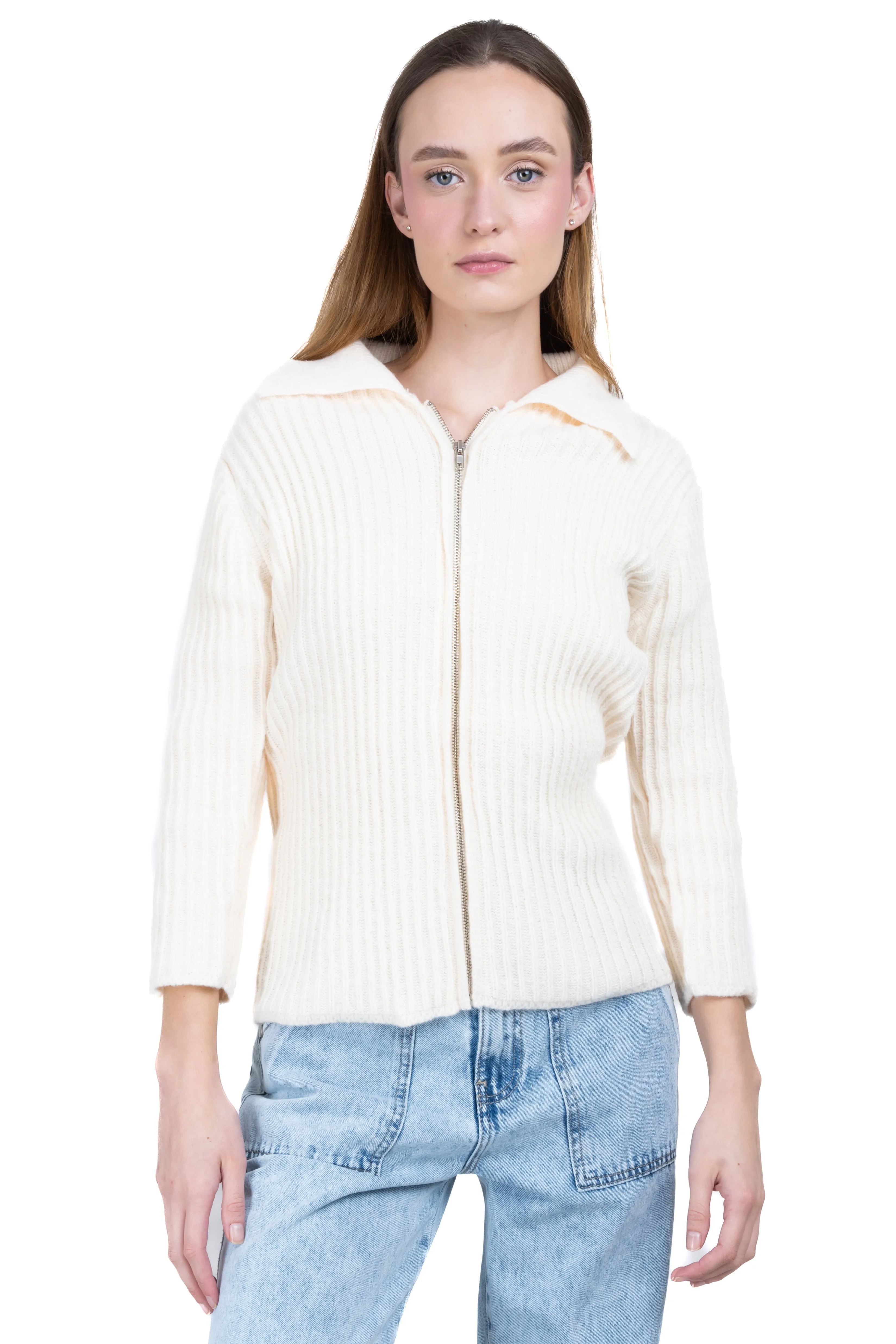 Suéter tejido acanalado cremallera sold by Shasa