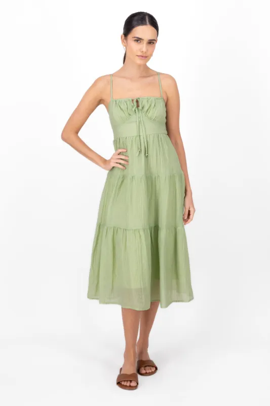 Maxi vestido tirantes textura sold by Shasa