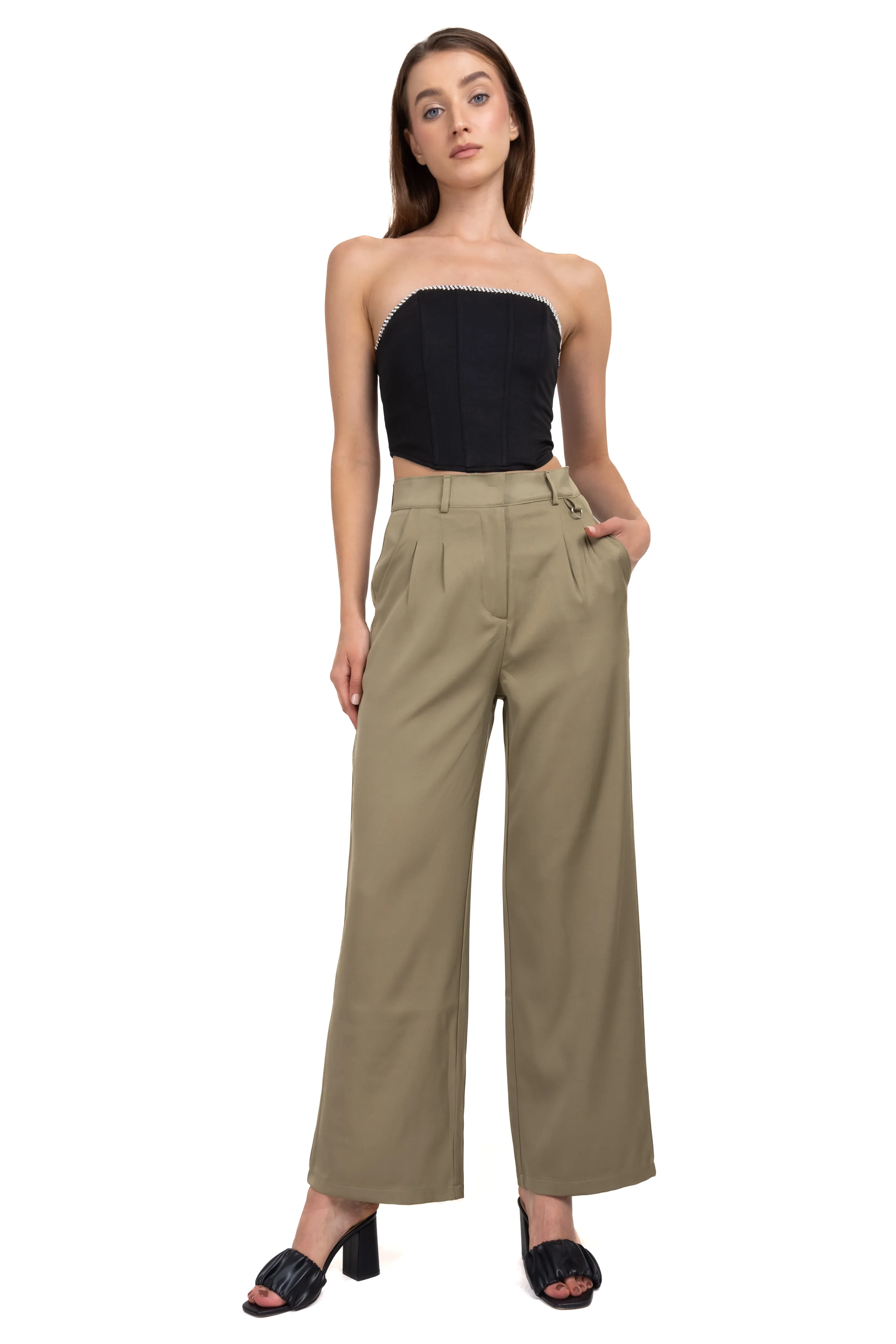 Pantalón recto pinzas argolla sold by Shasa product image thumbnail 2