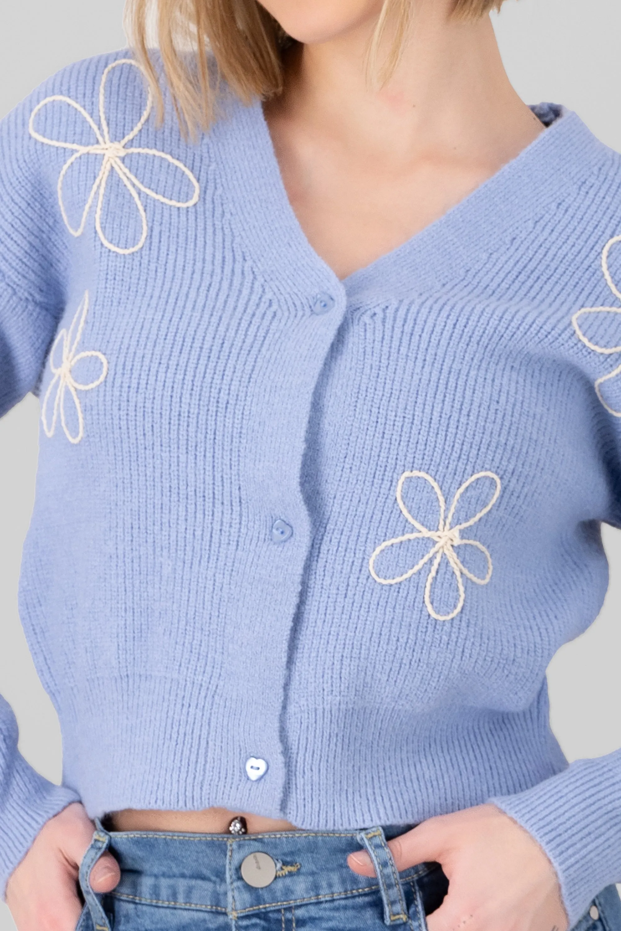 Cardigan tejido bordado flores sold by Shasa product image thumbnail 4