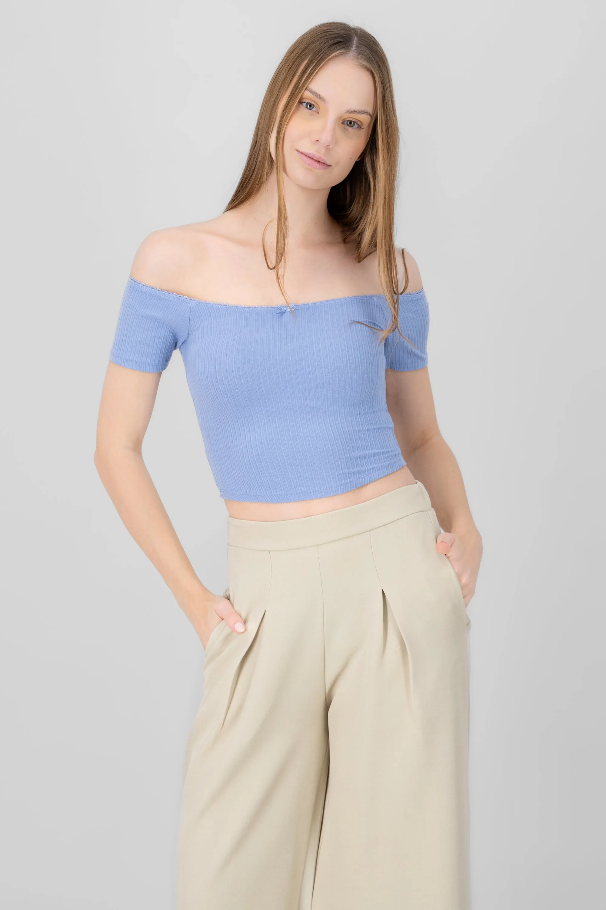 Top sin hombros manga corta con moño sold by Shasa product image thumbnail 2