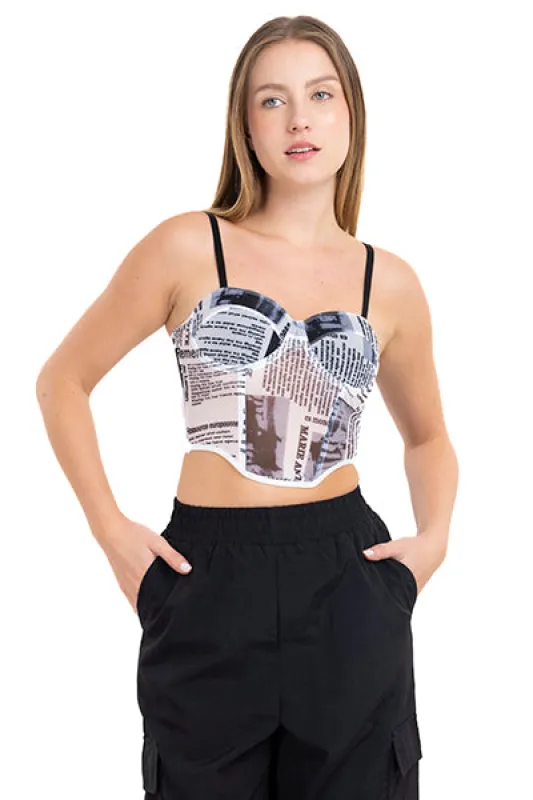 Corset mesh copas periódico sold by Shasa