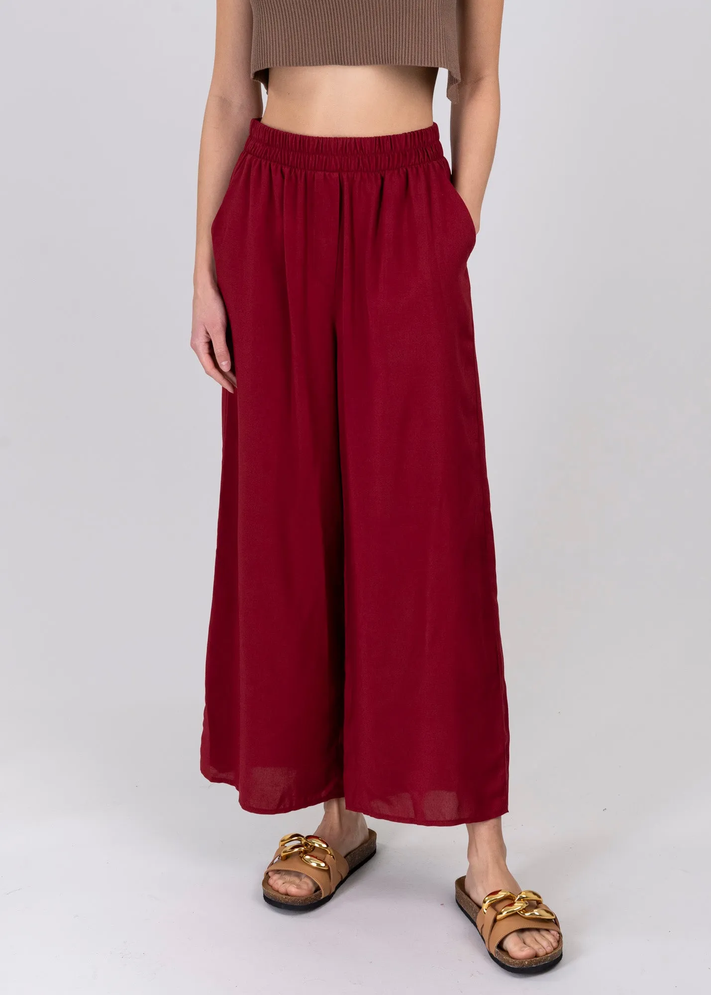 Pantalón Wide Leg Cintura Alta Fruncida sold by Shasa product image thumbnail 3